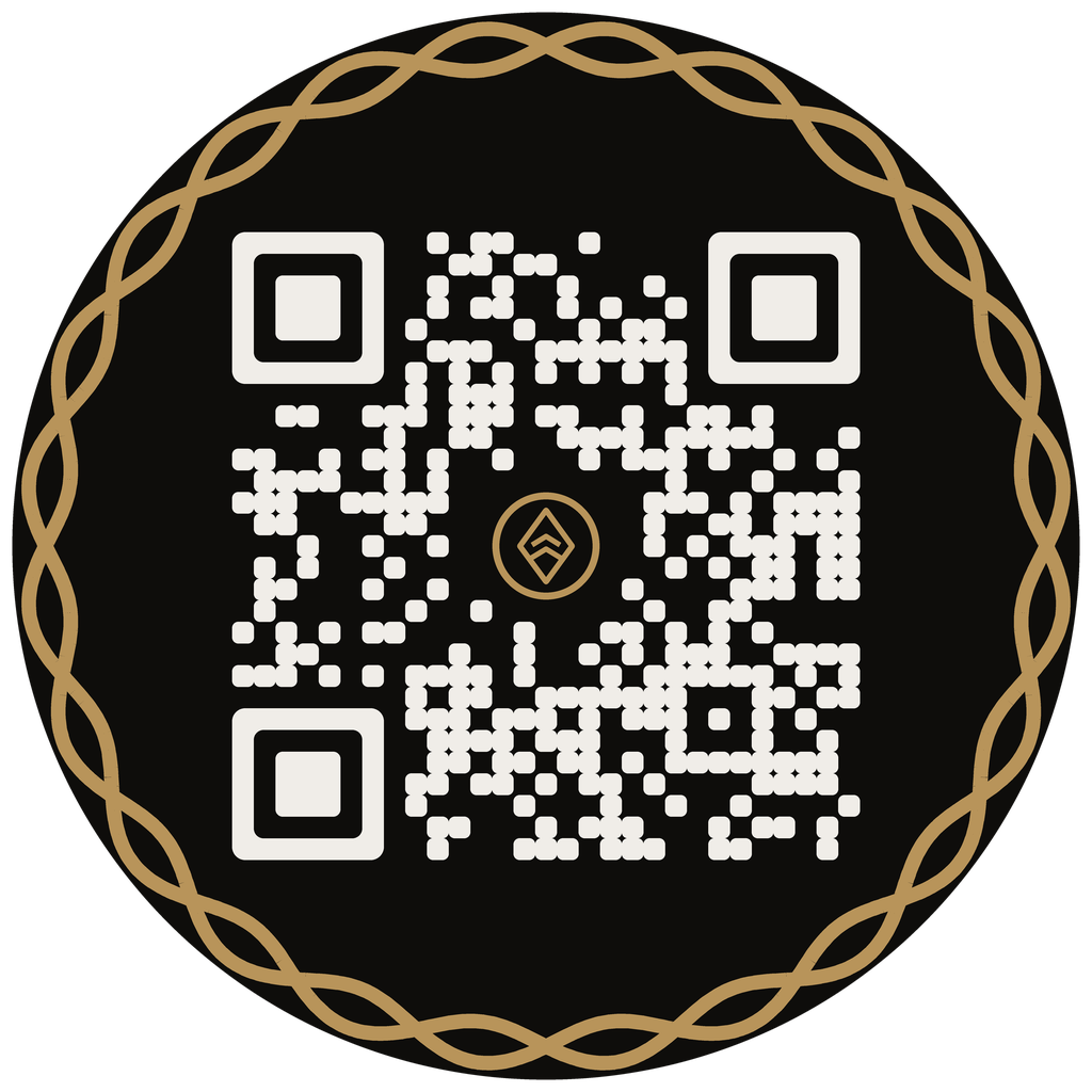 Kod QR Tyrs Studio 1024px, ciemne tło